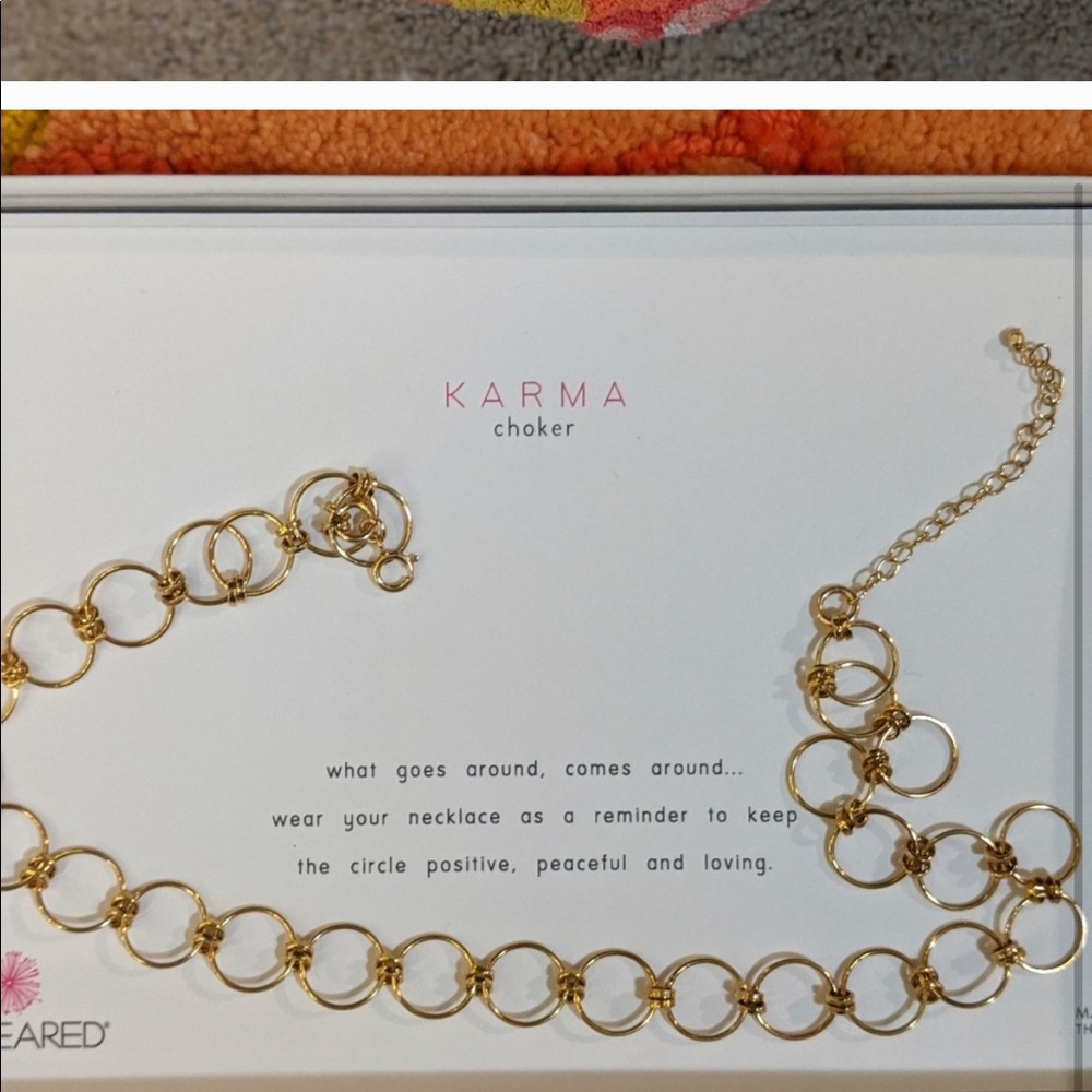 Dogeared 14k Gold-dipped Karma Choker